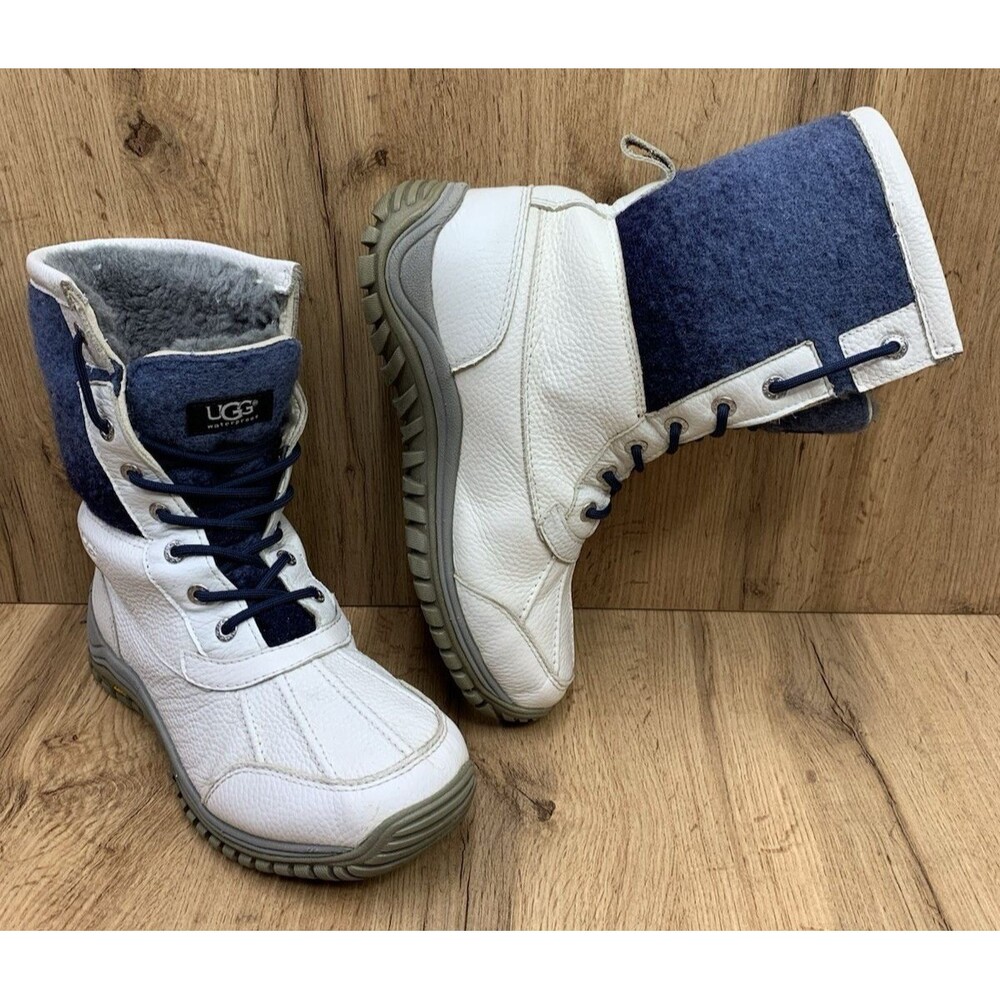 UGG Adirondack II Waterproof eVent Vibram Snow Boots Women's 10 White 1013505